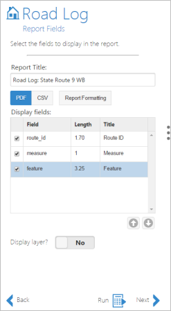 Report Fields Report Fields