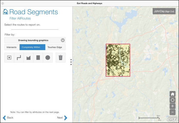 Routes that are completely within the graphic Routes that are completely within the graphic